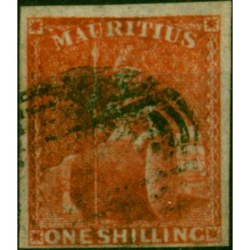 Mauritius 1859 1s Vermilion SG34 Fine Used (2)