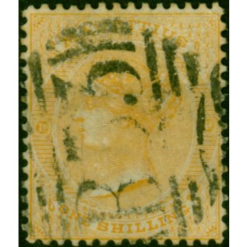 Mauritius 1863 1s Yellow SG68 Good Used (3)