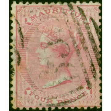 Mauritius 1863 4d Rose SG62 Fine Used (2)