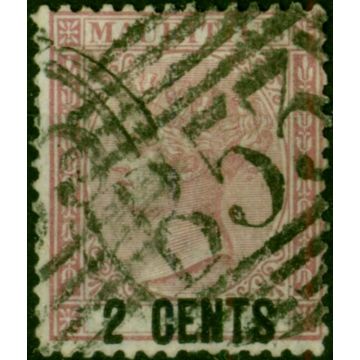 Mauritius 1878 2c Dull Rose SG83 Good Used (2)