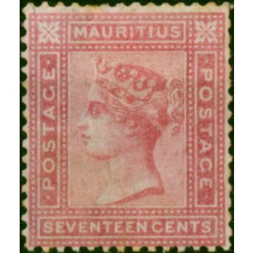 Mauritius 1880 17c Rose SG96 Fine MM 