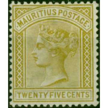 Mauritius 1883 25c Olive-Yellow SG110 Fine LMM