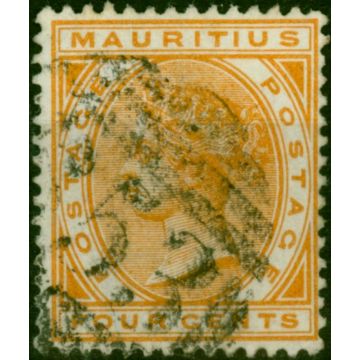 Mauritius 1883 4c Orange SG104 Fine Used