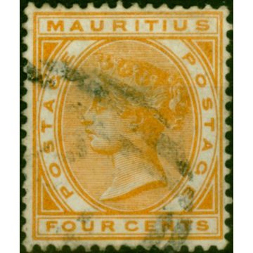 Mauritius 1883 4c Orange SG104 Fine Used (2)