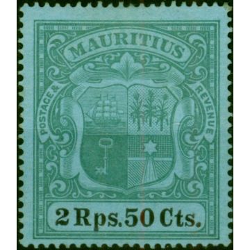 Mauritius 1902 2R50 Green & Black-Blue SG154 Fine MM 
