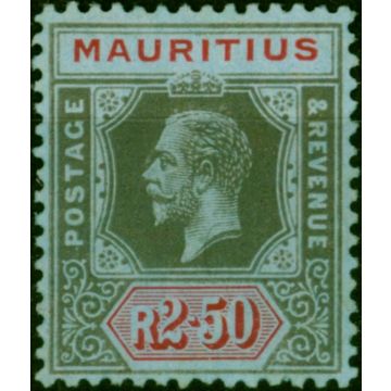 Mauritius 1916 2R50 Black & Red-Blue SG202 Fine & Fresh LMM 