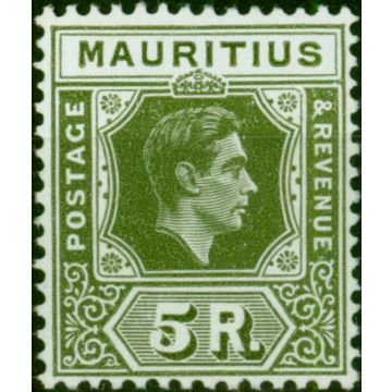 Mauritius 1938 5R Olive-Green SG262 Chalk V.F LMM 
