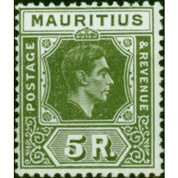 Mauritius 1938 5R Olive-Green SG262 Fine LMM 