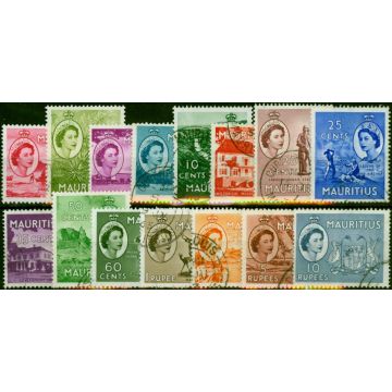Mauritius 1953-54 Set of 15 SG293-306 V.F.U (2)