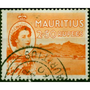 Mauritius 1954 2R50 Orange SG304 Fine Used