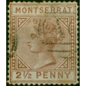 Montserrat 1880 2 1/2d Red-Brown SG4 Good Used