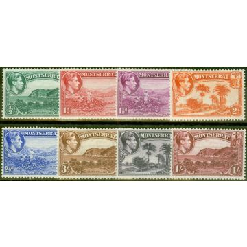 Montserrat 1938 Perf 13 set of 8 to 1s SG101-108 V.F Very Lightly Mtd Mint