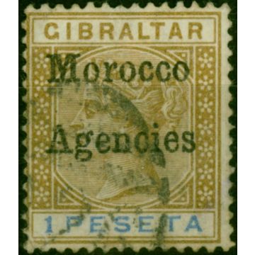 Morocco Agencies 1898 1p Bistre & Ultramarine SG7 Good Used 