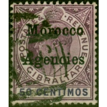 Morocco Agencies 1905 50c Purple & Violet SG28 Fine Used