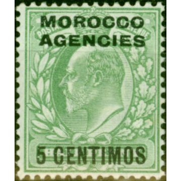 Morocco Agencies 1907 5c on 1/2d Pale Yellowish Green SG112 Fine Lightly Mtd Mint