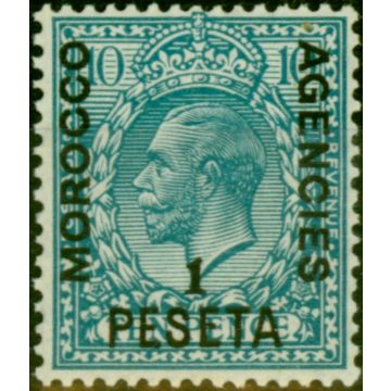 Morocco Agencies 1914 1p on 10d Turquoise-Blue SG135 V.F MNH