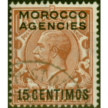 Morocco Agencies 1925 15c on 1 1/2d Red-Brown SG145 Fine Used