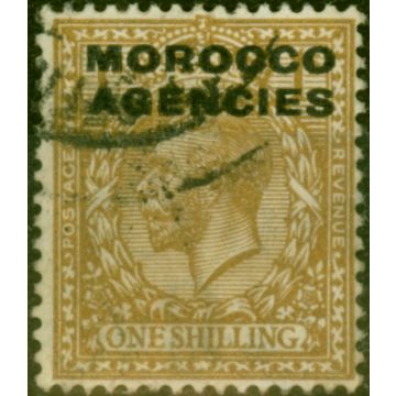 Morocco Agencies 1925 1s Bistre-Brown SG61b Type 8 Fine Used