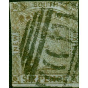 N.S.W 1852 6d Grey-Brown SG76Var 'Printed Double' Ave Used 
