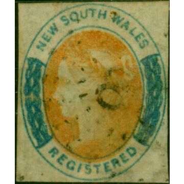 N.S.W 1859 (6d) Orange & Prussian Blue SG106 Fine Used 