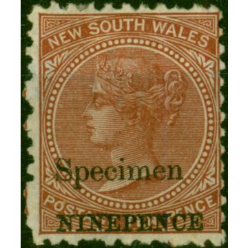 N.S.W 1878 9d on 10d Red-Brown Specimen SG220gs Fine Unused