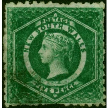 N.S.W 1882 5d Bright Green SG232 P.10 Good Used