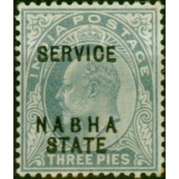 Nabha 1906 3p Pale Grey SG024 Fine MM 