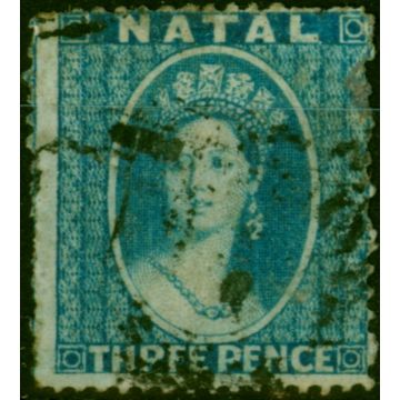Natal 1861 3d Blue SG11 Good Used (2)