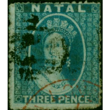 Natal 1861 3d Blue SG12 Fine Used (4)