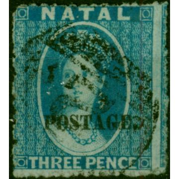 Natal 1869 3d Blue SG53 (No.11) Type 7e Fine Used 