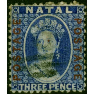 Natal 1872 3d Bright Blue SG61 Fine Used