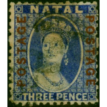 Natal 1872 3d Bright Blue SG61 Fine Used (3)