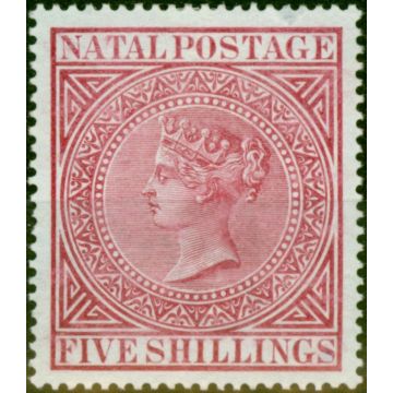 Natal 1874 5s Rose SG72 Fine Mtd Mint