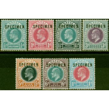 Natal 1902 Specimen Set of 7 to 1s SG127s-136s Fine LMM