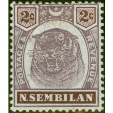 Negri Sembilan 1898 2c Dull Purple & Brown SG6 Fine MM
