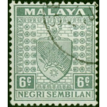 Negri Sembilan 1941 6c Grey SG28 V.F.U 