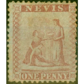 Nevis 1862 1d Dull Lake SG1 Fine Unused (2) 