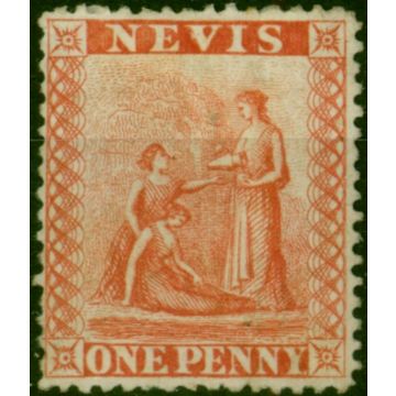 Nevis 1867 1d Pale Red SG9 Good MM 
