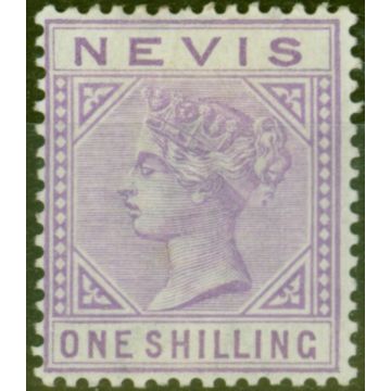 Nevis 1890 1s Pale Violet SG34 Fine Mtd Mint