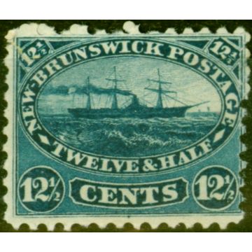 New Brunswick 1860 12 1/2c Indigo SG18 Fine & Fresh Mtd Mint 