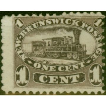 New Brunswick 1860 1c Brown-Purple SG7 Fine Unused