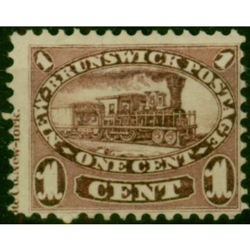 New Brunswick 1860 1c Dull Claret SG9 Fine Unused 