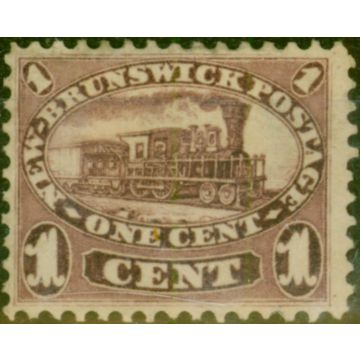 New Brunswick 1860 1c Purple SG8 Fine MM 