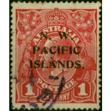 New Guinea 1915 1d Carmine-Red SG67b Good Used 