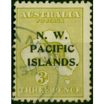 New Guinea 1919 3d Greenish Olive SG109 Fine Used
