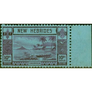 New Hebrides 1938 10F Violet-Blue SG63 Fine MNH