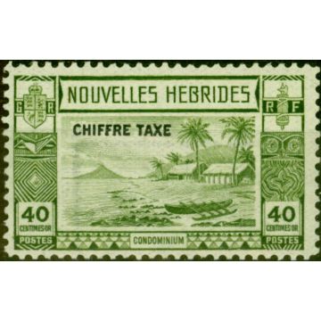 New Hebrides 1938 40c Grey-Olive SGFD68 Fine MNH