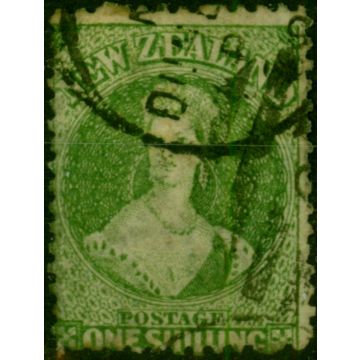 New Zealand 1864 1s Green SG127 Fine Used 
