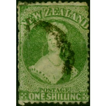 New Zealand 1864 1s Yellow-Green SG125 Good Used