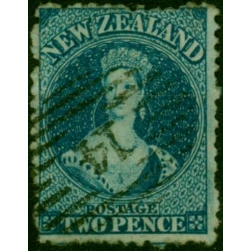 New Zealand 1865 2d Deep Blue SG114 Fine Used 